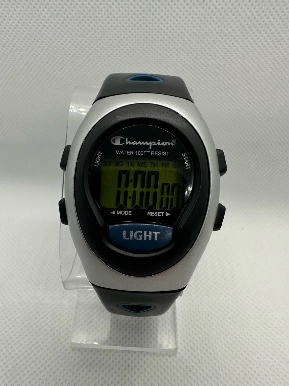 Vintage Champion Digital Multifunction Sports Watch, Silicone Strap, Running
